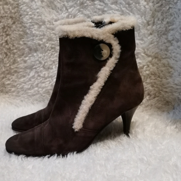 Massimo Baldi Sherpa Trim Booties 6.5B - Picture 3 of 9